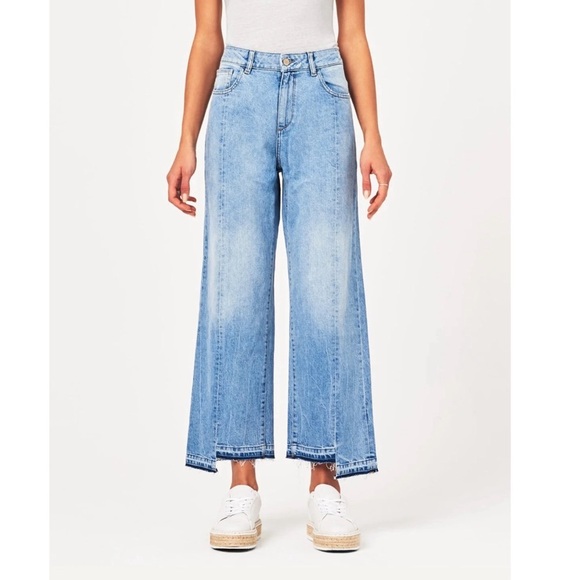 DL1961 Hepburn wide leg high rise jeans blue size 26 - Picture 1 of 7